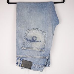 FW22 R13 Boyfriend Jean Irving Blue Denim Jeans Made In Italy, Sz 30 New w/ Tag